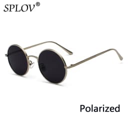 SPLOV Retro Punk Style Men Sunglasses Women Vintage Round Metal Frame Colorful Lens Sun Glasses Fashion Eyewear Gafas Sol UV400