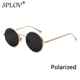 SPLOV Retro Punk Style Men Sunglasses Women Vintage Round Metal Frame Colorful Lens Sun Glasses Fashion Eyewear Gafas Sol UV400