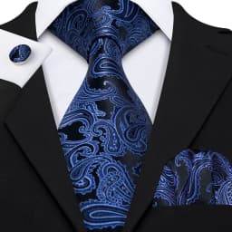 Men Tie Gold Navy Blue Striped Tie 3.4" Jacquard Party Wedding Woven Fashion Designers Necktie For Men silk Business