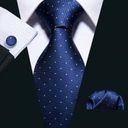 Men Tie Gold Navy Blue Striped Tie 3.4" Jacquard Party Wedding Woven Fashion Designers Necktie For Men silk Business