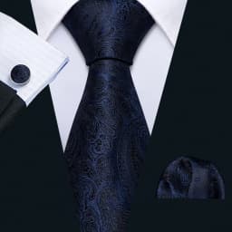 Men Tie Gold Navy Blue Striped Tie 3.4" Jacquard Party Wedding Woven Fashion Designers Necktie For Men silk Business