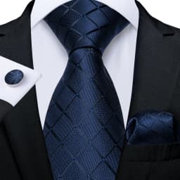 Men Tie Gold Navy Blue Striped Tie 3.4" Jacquard Party Wedding Woven Fashion Designers Necktie For Men silk Business
