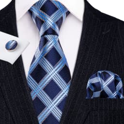 Men Tie Gold Navy Blue Striped Tie 3.4" Jacquard Party Wedding Woven Fashion Designers Necktie For Men silk Business