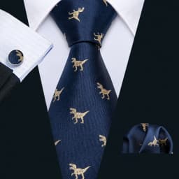 Men Tie Gold Navy Blue Striped Tie 3.4" Jacquard Party Wedding Woven Fashion Designers Necktie For Men silk Business