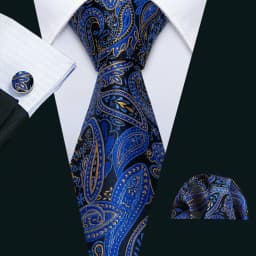 Men Tie Gold Navy Blue Striped Tie 3.4" Jacquard Party Wedding Woven Fashion Designers Necktie For Men silk Business