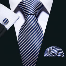 Men Tie Gold Navy Blue Striped Tie 3.4" Jacquard Party Wedding Woven Fashion Designers Necktie For Men silk Business