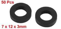 Uxcell 50Pcs 10Sizes Rubber Grommet Flat Rubber O Rings Sealing Gaskets Plumbing Washers Seal Accessories for Faucet Hose Gasket
