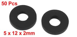 Uxcell 50Pcs 10Sizes Rubber Grommet Flat Rubber O Rings Sealing Gaskets Plumbing Washers Seal Accessories for Faucet Hose Gasket