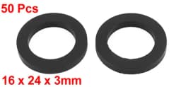 Uxcell 50Pcs 10Sizes Rubber Grommet Flat Rubber O Rings Sealing Gaskets Plumbing Washers Seal Accessories for Faucet Hose Gasket