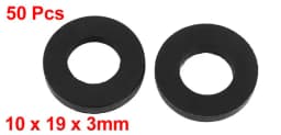 Uxcell 50Pcs 10Sizes Rubber Grommet Flat Rubber O Rings Sealing Gaskets Plumbing Washers Seal Accessories for Faucet Hose Gasket
