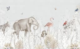 Milofi custom 3D large wallpaper mural hand-painted Nordic forest small animal kindergarten jungle sticker background wall
