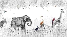 Milofi custom 3D large wallpaper mural hand-painted Nordic forest small animal kindergarten jungle sticker background wall