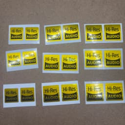 Hi-res AUDIO gold standard high-quality sound certified gold stickers high-resolution audio decorative cover stickers spot