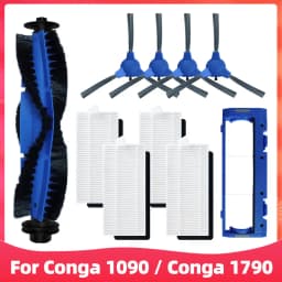 Replacement For Cecotec Conga 1090 1790 Titanium Ultra Robot Vacuum Spare Parts Accessories Main Side Brush Hepa Filter Mop Rag