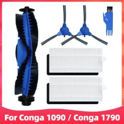 Replacement For Cecotec Conga 1090 1790 Titanium Ultra Robot Vacuum Spare Parts Accessories Main Side Brush Hepa Filter Mop Rag