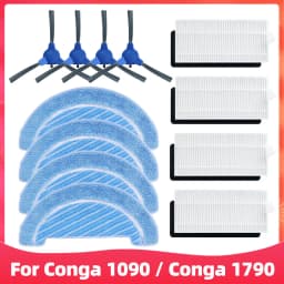 Replacement For Cecotec Conga 1090 1790 Titanium Ultra Robot Vacuum Spare Parts Accessories Main Side Brush Hepa Filter Mop Rag