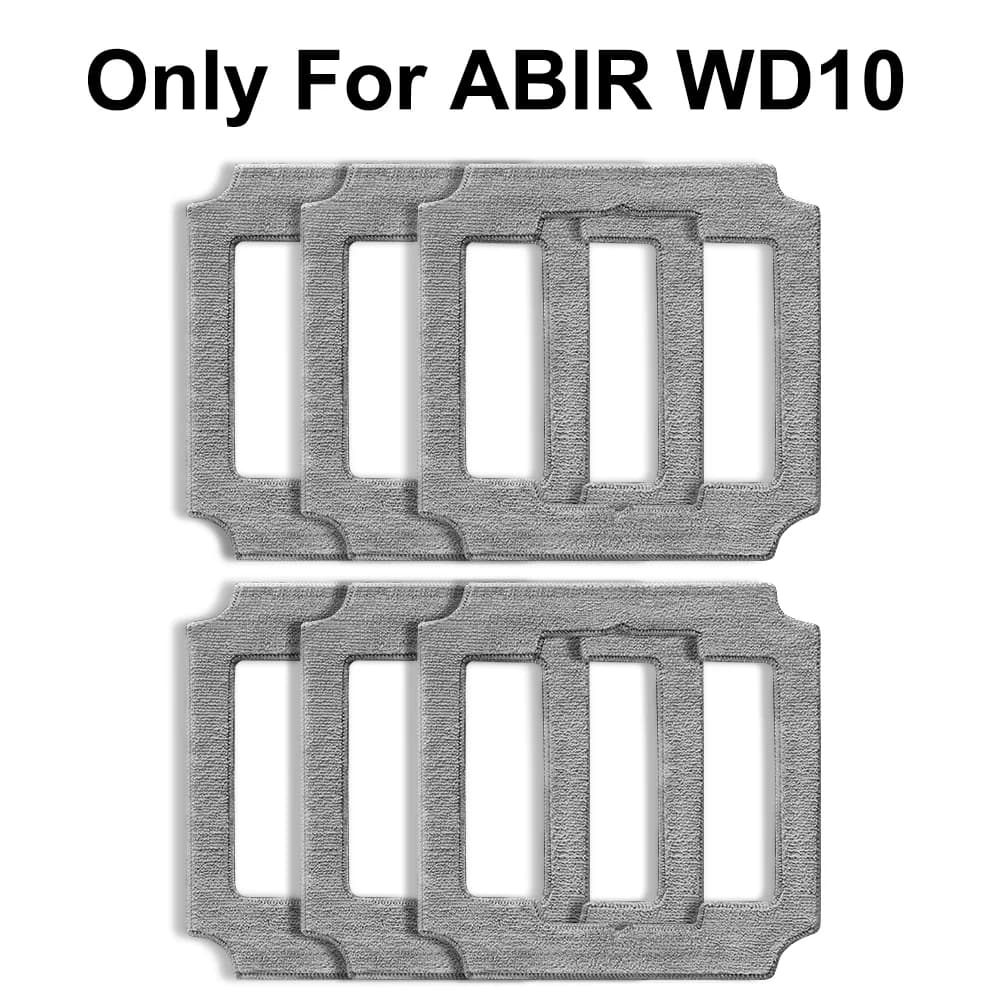 Washable Microfiber Mop Pads For ABIR WD10, Including 6pcs Cleaning Cloth, Replacement Soft Cleaning Cloths for WD10