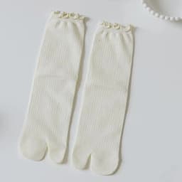 Women'S Flip Flop Sandal Split Toe Socks Agaric edge Solid Color Women Split 2 Toe Foot Finger Cotton Socks Warm Mid Tube Socks