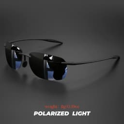 Ultra Light 11g TR90 Frameless Polarized Sunglasses - Flexible & Comfort Fit, Square Shape for Driving, Fishing, Outdoor