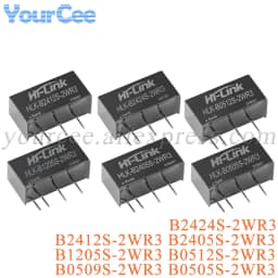 5PCS/1PC 1W 2W DC-DC Isolated Power Module 24V/12V/5V to 24V/12V/9V/5V/3.3V B2403S B2424S B1205S B0509S B0524S Non Regulated