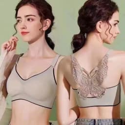 Seamless Large Size Top Women's Underwear No Steel Rings Sports Shockproof Comfortable Beautiful Back Sports Bra Thin Section