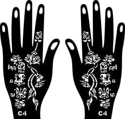2025 New Professional Henna Stencil Temporary Hand Tattoo Body Art Sticker Template Wedding Tool Flower Tattoo Stencil