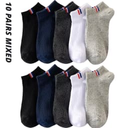 5/10/20 Pairs Of Thin Summer Blending Boat Socks Plain Color Mens Casual Socks Breathable Sweat Absorbing Calibration Socks