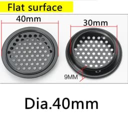4pcs Wardrobe Cabinet Mesh Hole Black Air Vent Louver Ventilation Cover Stainless Steel Black color