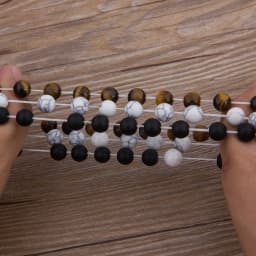 XQNI Various Combination Styles Beaded Bracelets For Men & Women For Couples Jewelry Stretch Elastic Rope DIY Birthday Gift Box