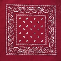 New Design Fashion Hip Hop Cotton Bandana Square Cashew Scarf Headband Tie Dye Black Red Paisley Gifts For Women/Men/Boys/Girls