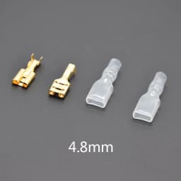 100pcs/50pcs 2.8/4.8/6.3mm Spade Crimp Terminals Electrical Insulating Sleeve Wire Connector for 22-16 AWG 0.5mm2-1.5mm2