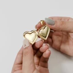 Vnox Light Heart Locket Pendants for Women Men Openable Photo Frame Glossy Stainless Steel Necklaces Family Love Collar