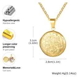 Vnox Light Heart Locket Pendants for Women Men Openable Photo Frame Glossy Stainless Steel Necklaces Family Love Collar