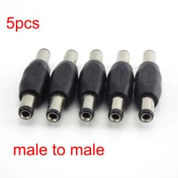 5.5mm*2.1mm Male To Male DC Power Plug Jack and Female To Female Socket Connector For CCTV Camcer Panel Mounting Adaptor