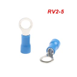 10-100Pcs/Set RV2 Insulated Blue Ring Terminals Wire Cable Electrical Crimp Connectors 16-14 AWG Kit M3/M4/M5/M6/M8