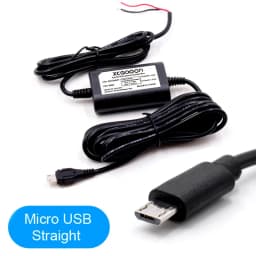 DC 12V to 5V 2A 3.1M Car Charge Cable Mini / Micro / Type-C USB Hardwire Cord Auto Charging for Dash Cam Camcorder Vehicle DVR