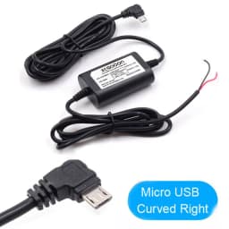 DC 12V to 5V 2A 3.1M Car Charge Cable Mini / Micro / Type-C USB Hardwire Cord Auto Charging for Dash Cam Camcorder Vehicle DVR