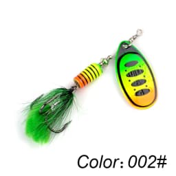 FTK Spinner Bait 7.5g 12g 17.5g Hard Spoon Bass Lures Metal Fishing Lure With Feather Treble Hooks For Pike Fishing
