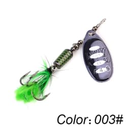 FTK Spinner Bait 7.5g 12g 17.5g Hard Spoon Bass Lures Metal Fishing Lure With Feather Treble Hooks For Pike Fishing