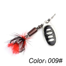 FTK Spinner Bait 7.5g 12g 17.5g Hard Spoon Bass Lures Metal Fishing Lure With Feather Treble Hooks For Pike Fishing