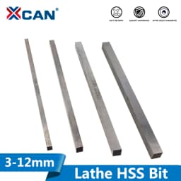 XCAN 200mm Long CNC Lathe HSS Bit 1pc 3/4/5/6/8/10/12mm CNC Turning Milling Tools for Engineering Cutting & Machining Lathe Tool