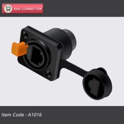 10pcs/5sets 8p8c RJ45 Waterproof Connector,Orange&Black, Panel Mount+Wire Connector, RJ45 Ethernet/Network Connector, IP65 Level
