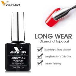 VENALISA New Arrival Long Wear Tempered Nowipe Top Coat Easy Peel Off Water Base Coat Basic Nail Gel Polish Enamel Varnish Gels