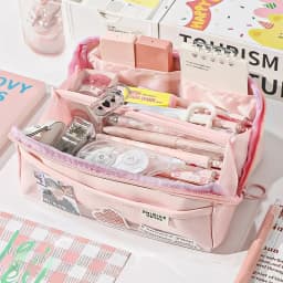 10-tier Card-pibara High-capacity Transparent Pen Bag with Beautiful Appearance, Multi-functional Pencil Case for Children