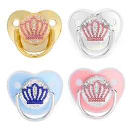 New Baby Pacifier BPA Free Newborn Dummy Soother Toddler Infant Silicone Pacifiers Black Golden Bling Nipple Baby Boy Girls Gift