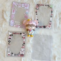 5 Pcs 10 Pcs Kpop Stationery ID Card Holder Acrylic Sheet Protector Photocard Holder Work Card Holder Korea Toploader Decor PVC