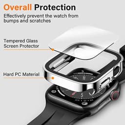 Waterproof Watch Case+Glass for Apple Watch 40/41/42/44/45/46mm, Scratch-Resistant Protective Case, for Series12 11 10 987654 SE