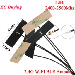 10Pcs/1pc 5dBi 2.4Ghz WIFI BLE Built in FPC Antenna Wi-fi Router Interface Dual Band Omnidirecational U.FL Connector