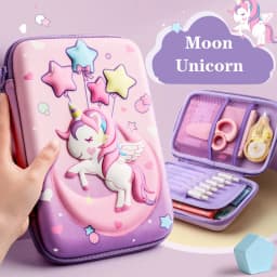 3D EVA unicorn Cute Pencil Case cartoon Stationery Box Girls Color Pencil Box Student Pen Case School Supplies Gifts ipad Case