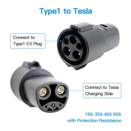 Kolanky 32A 7.2 KW Type 2 to Type 1 Adapter Type 1 To Type 2 Conventor Type 2 To GBT Adapter Charging Electric Vehicle Cars